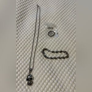 COSTUME Skull Jewelry Set